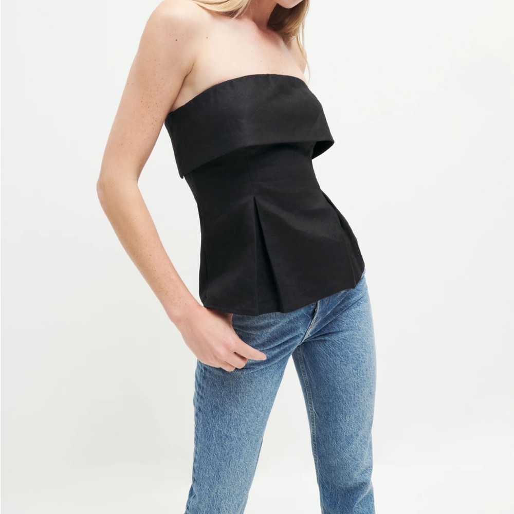 Reformation Daria linen top